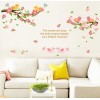 Flowers Branch and Happy Birds Wall Stickers